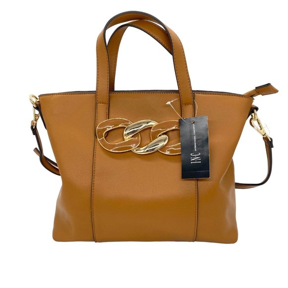 INC International Concepts Handbags - INC International Concepts Caylah Chain Womens Tote Bag Cathay Spice Purse New